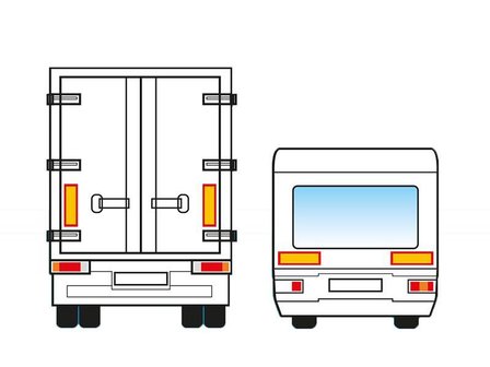 BOVAG MARKERINGSTICKER SET ECE 70  VOOR SPANJE  OP =  OP