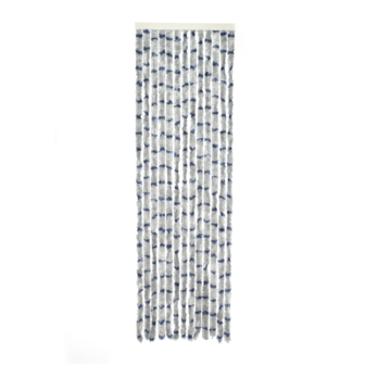 TRAVELLIFE CHENILLE STREEP GRIJS/BLAUW 56X185CM