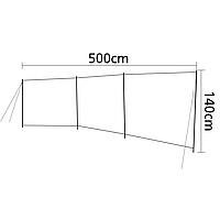 BO-CAMP WINDSCHERM 3-VAKS 5x1,4 METER