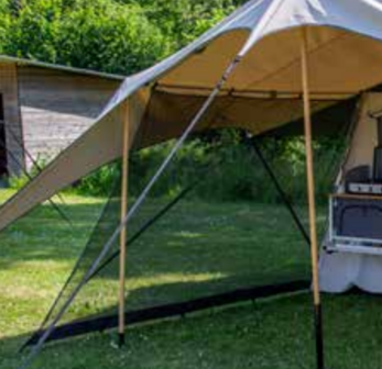 Campooz gaas zijwand voor de zonneluifel model 2022 en 2023