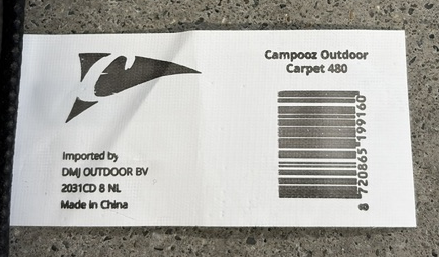 Campooz  buitenmat Sleepy Joe / Red Ruby 210x480