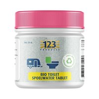 123 BIO TOILET SPOELWATER TABLET POT 25 STUKS